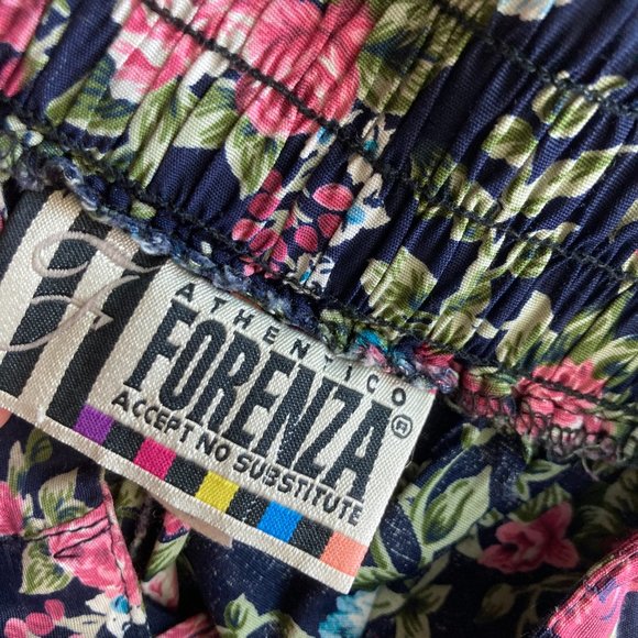Vintage Athentico Forenza Wide Leg Floral Cropped Pants Size L - Picture 5 of 10